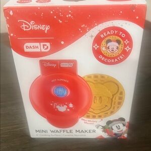 Disney Dash Red Mini Waffle Maker with Mickey Design